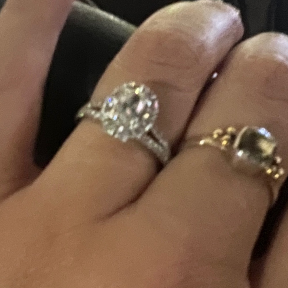 Engagement ring . Size 5. Can be resized . Close to 2 carat.